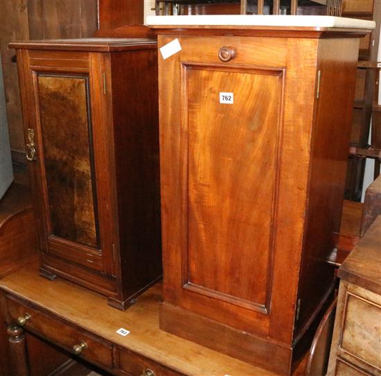 Two Victorian mahogany bedside cabinets